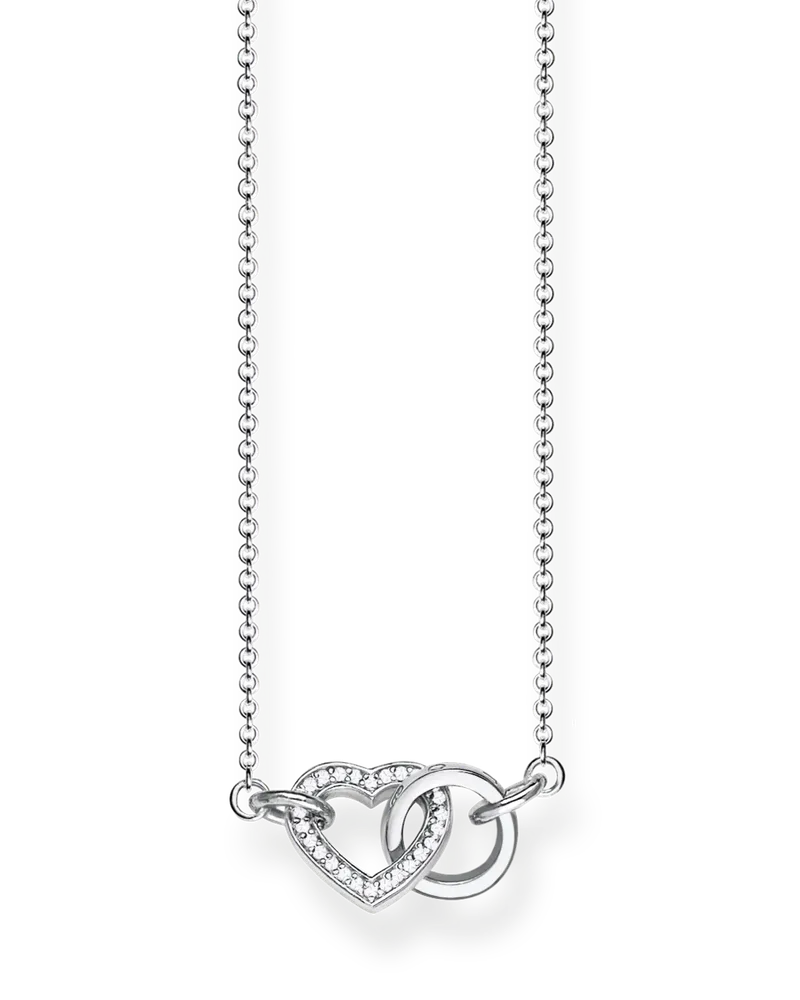 Thomas Sabo Damen Kette Together Herz klein, Sterlingsilber Silberfarben
