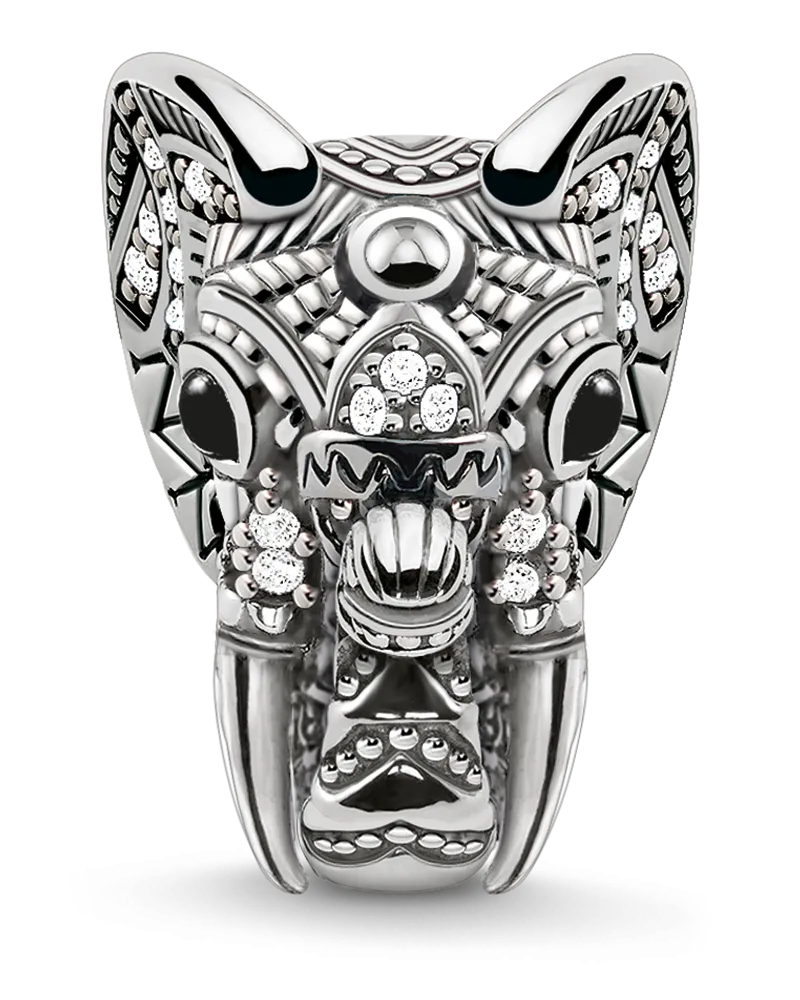 Thomas Sabo Herren Bead Elefant, Sterlingsilber, Karma Beads Schwarz