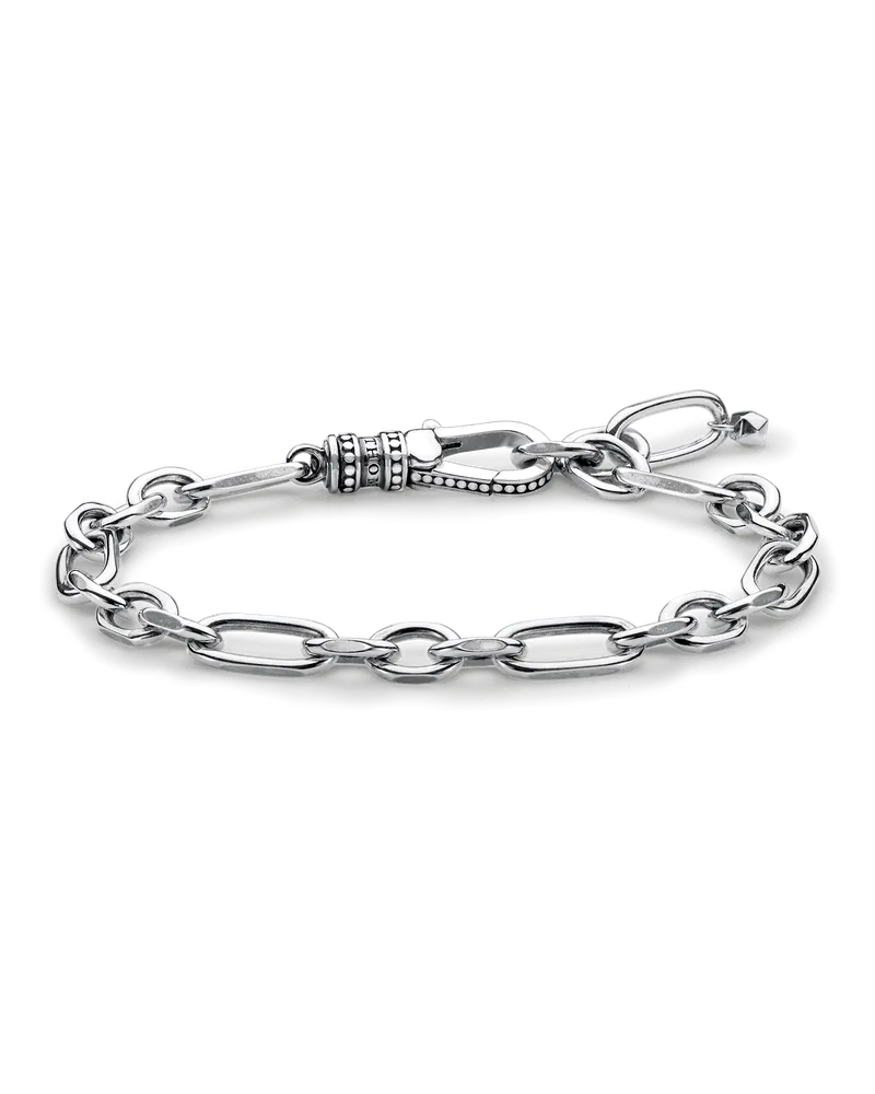 Thomas Sabo Herren Armband, Sterlingsilber geschwärzt Silberfarben