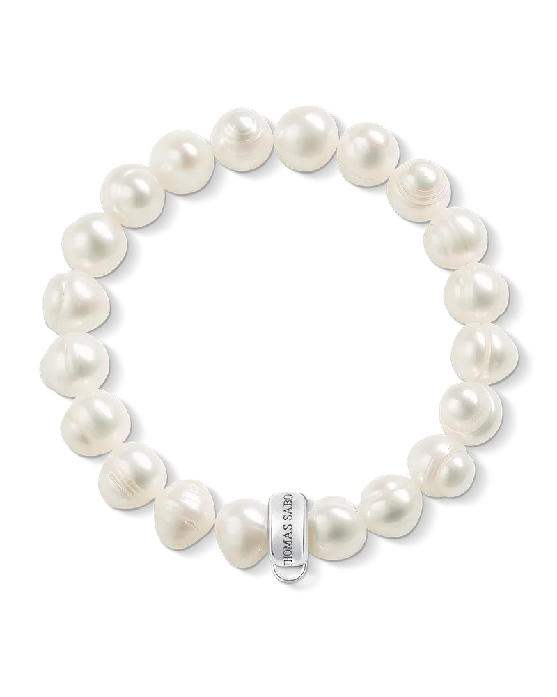 Thomas Sabo Damen Armband Perlen, Sterlingsilber Silberfarben
