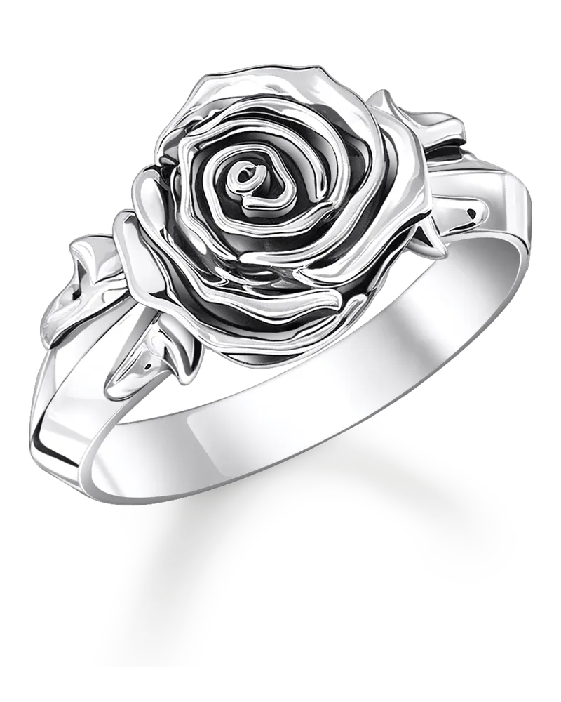 Thomas Sabo Herren Ring Midnight Rose Silber, Sterlingsilber geschwärzt Silberfarben