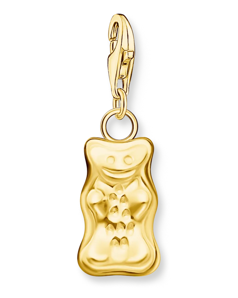 Thomas Sabo Damen Charm-Anhänger HARIBO Goldbär vergoldet, Sterlingsilber Gelbgold vergoldet, Charm Club Collection Gelbgoldfarben
