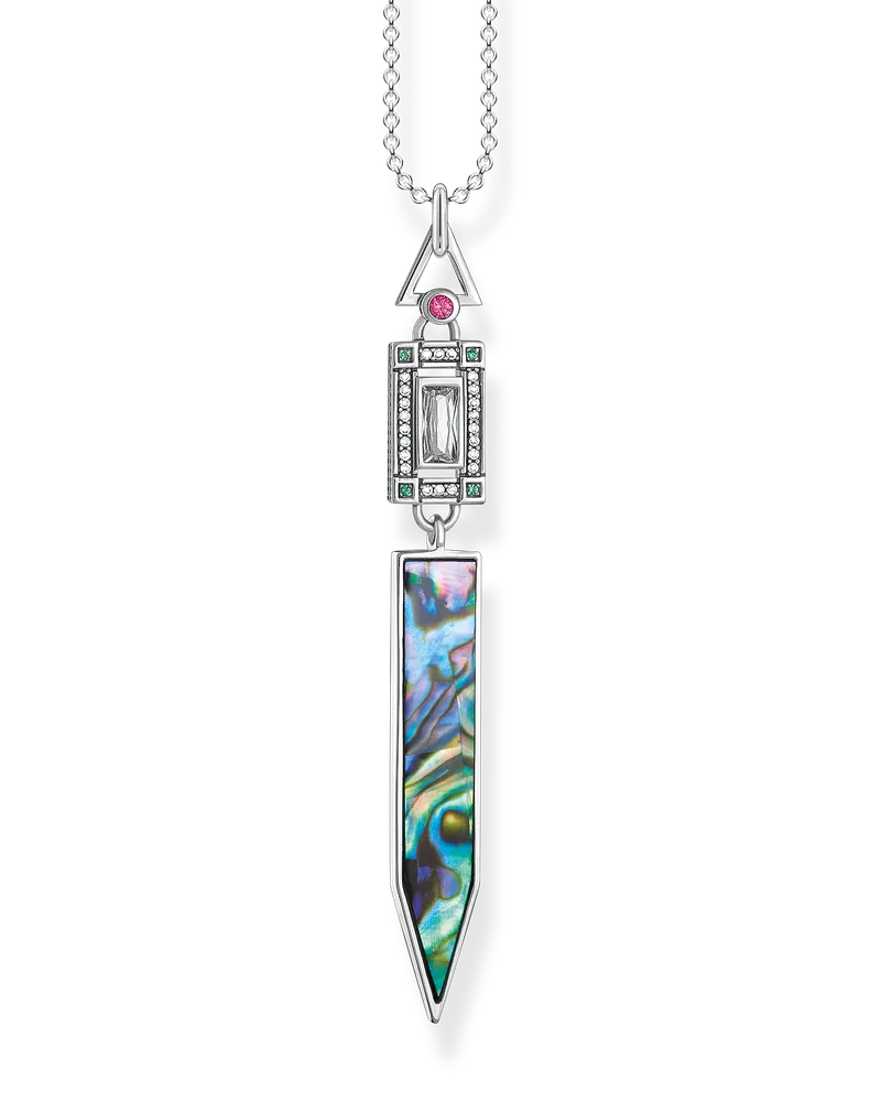 Thomas Sabo Kette Abalone Perlmutt Blau