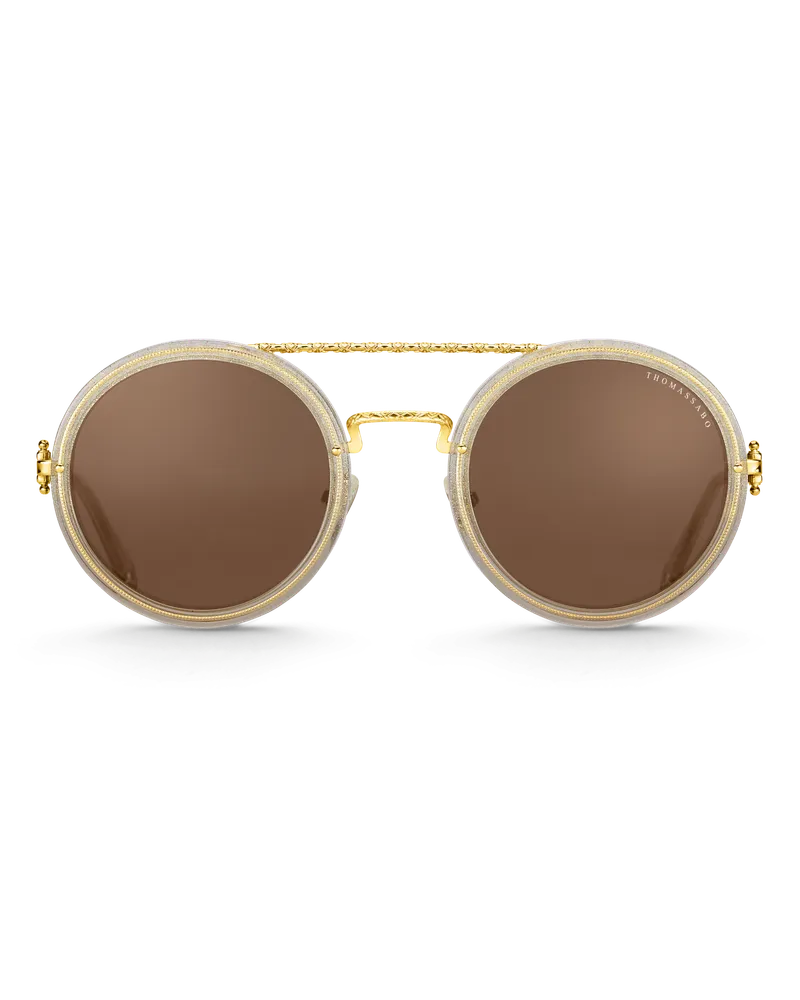 Thomas Sabo Damen Sonnenbrille Romy Rund Iconic, Edelstahl | Keramik Braun