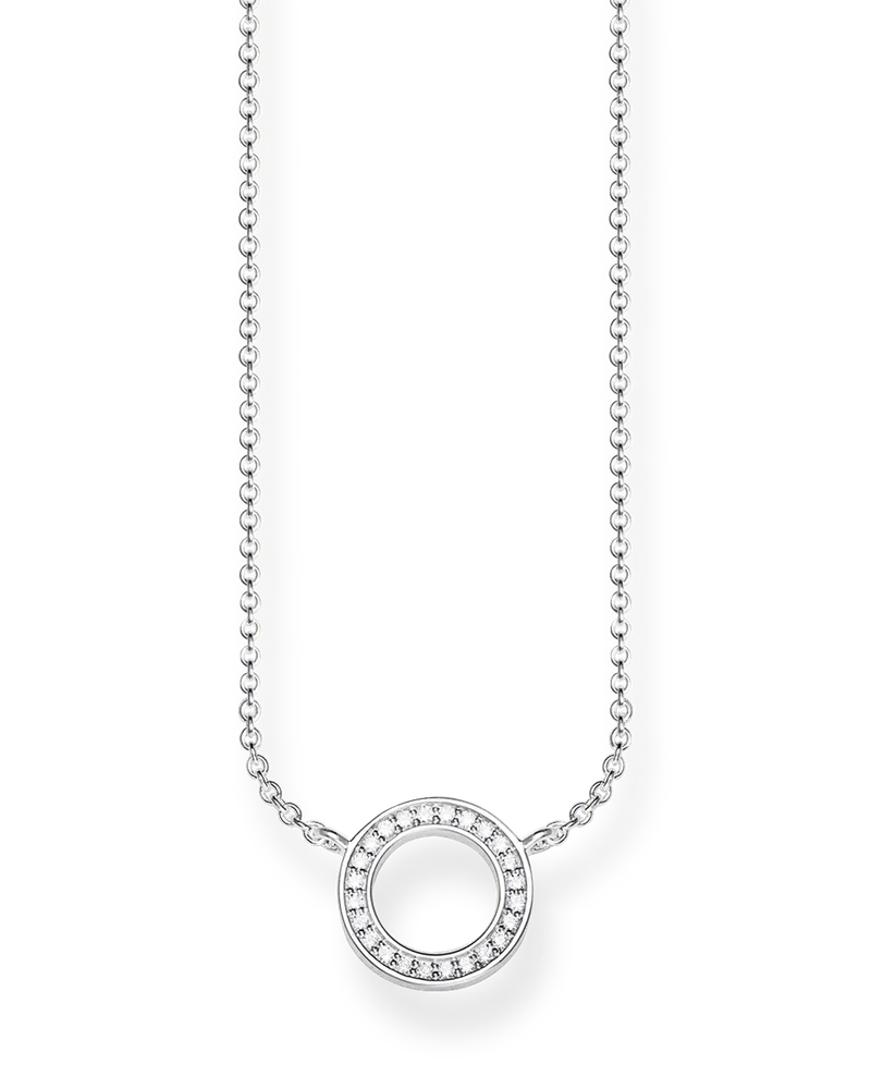 Thomas Sabo Damen Kette Kreis klein, Sterlingsilber Silberfarben