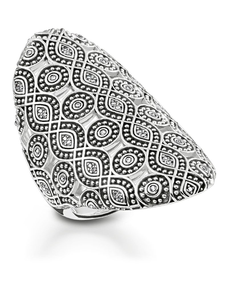 Thomas Sabo Damen Ring Ethno Ornamente , Sterlingsilber Silberfarben