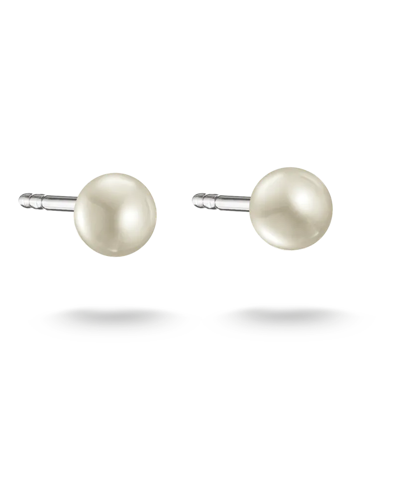 Thomas Sabo Ohrstecker Perle weiß H2373-082-14 Silberfarben