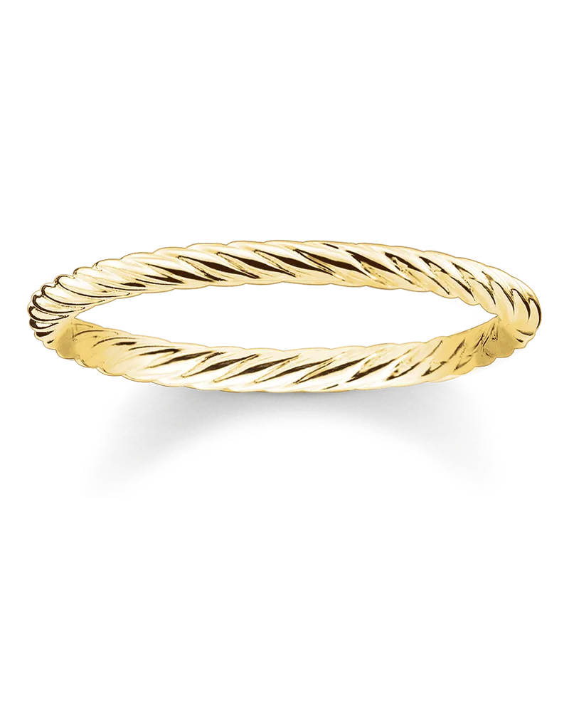 Thomas Sabo Damen Ring, Sterlingsilber Gelbgold vergoldet Gelbgoldfarben