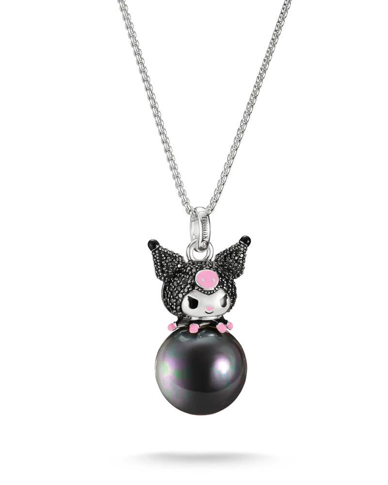 Thomas Sabo Hello Kitty Kette Kuromi Perle schwarz KE2425-M06-11-L50V Pink