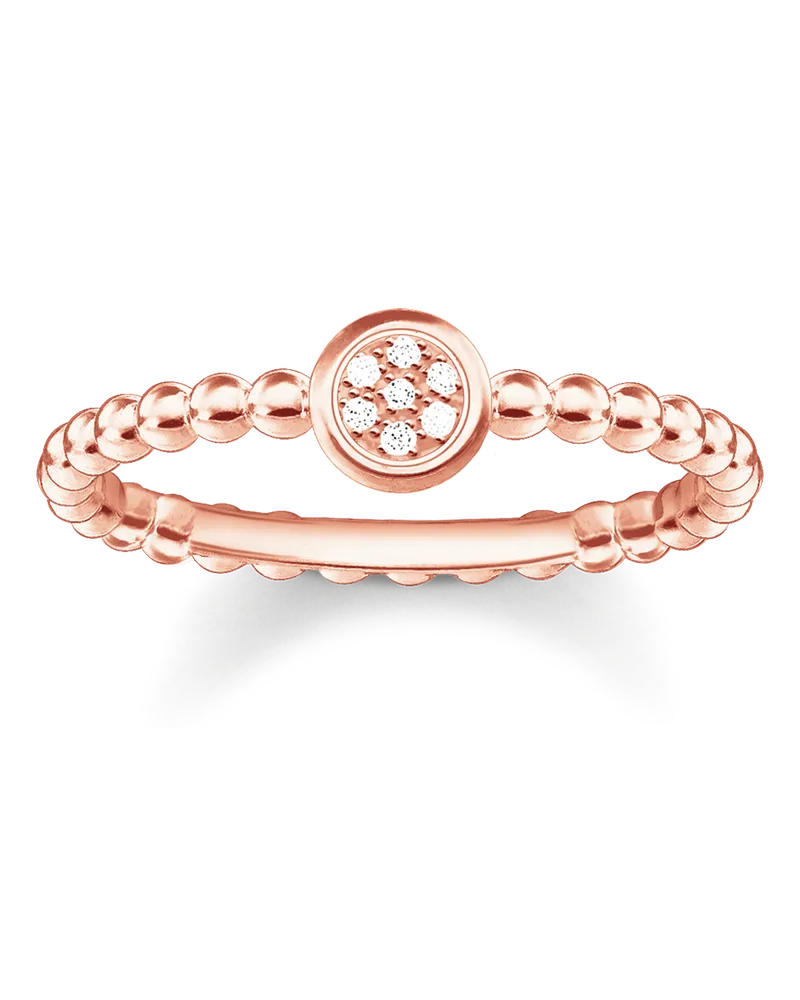 Thomas Sabo Damen Ring, Sterlingsilber Roségold vergoldet Roségoldfarben