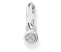 Damen Einzel Creole mit Öse für Charms und Anhänger Silber, Sterlingsilber, Charm Club Collection