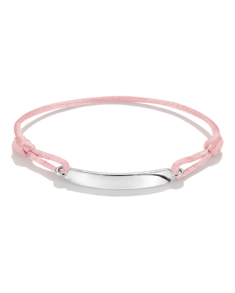 Thomas Sabo Damen Textilarmband gravierbar pink, Sterlingsilber Pink