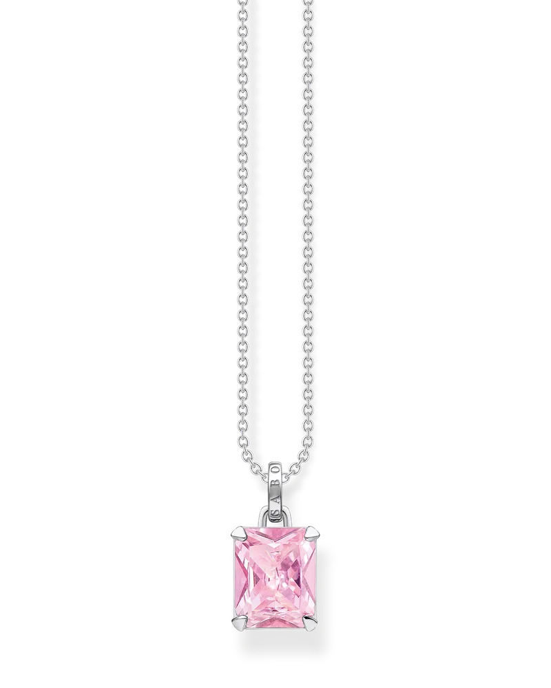 Thomas Sabo Kette mit pinkem Stein Silber Pink