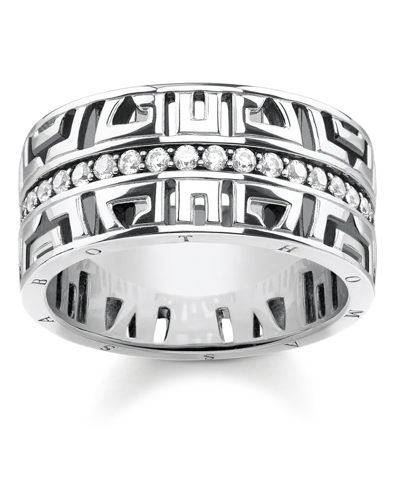 Thomas Sabo Damen Ring asiatische Ornamente, Sterlingsilber Silberfarben