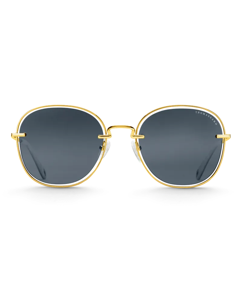 Thomas Sabo Damen Sonnenbrille Mia Quadratisch blau, Sterlingsilber Blau
