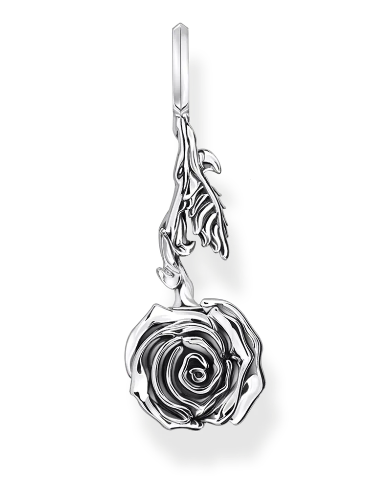 Thomas Sabo Herren Anhänger Midnight Rose Silber, Sterlingsilber geschwärzt Silberfarben