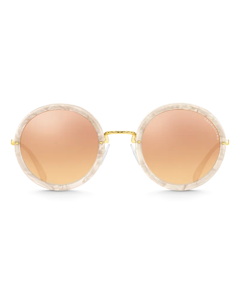 Thomas Sabo Damen Sonnenbrille Romy Rund Ethno Verspiegelt, 188 Gelb