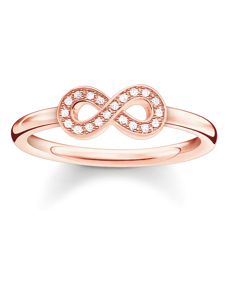 Thomas Sabo Damen Ring, Sterlingsilber Roségold vergoldet Roségoldfarben