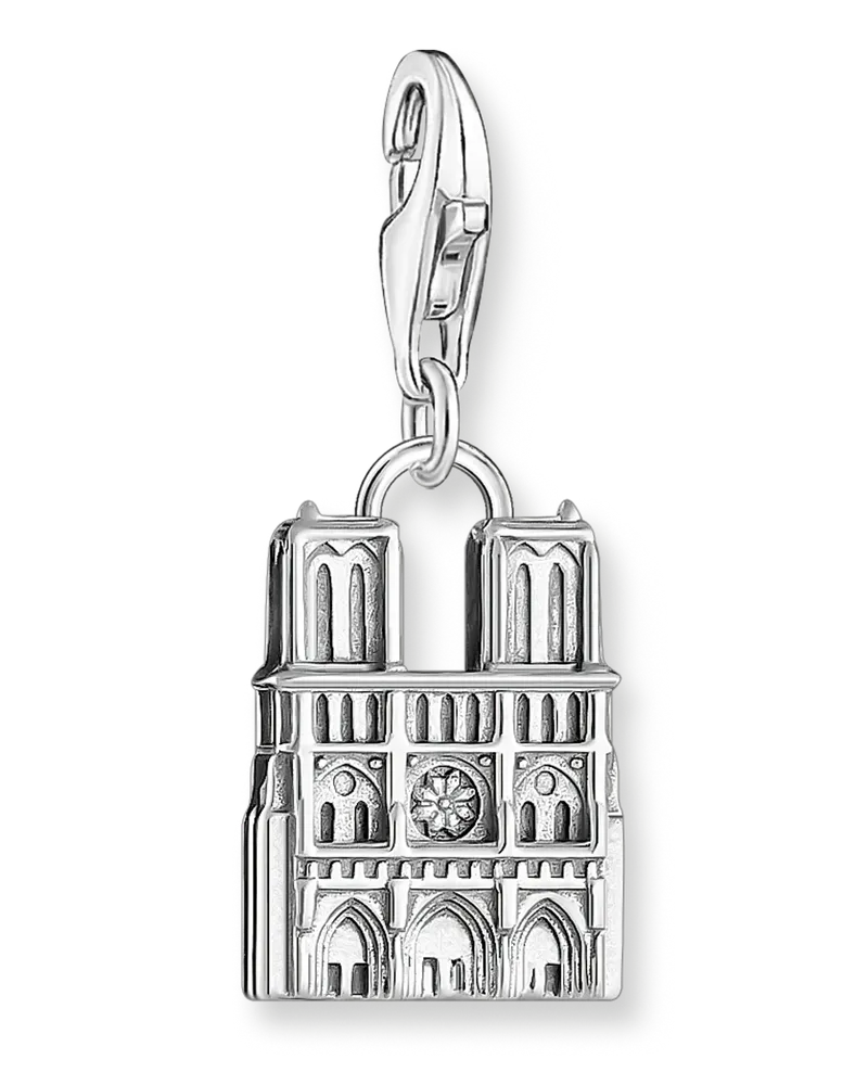 Thomas Sabo Damen Charm-Anhänger Notre-Dame Silber, Sterlingsilber, Charm Club Collection Silberfarben