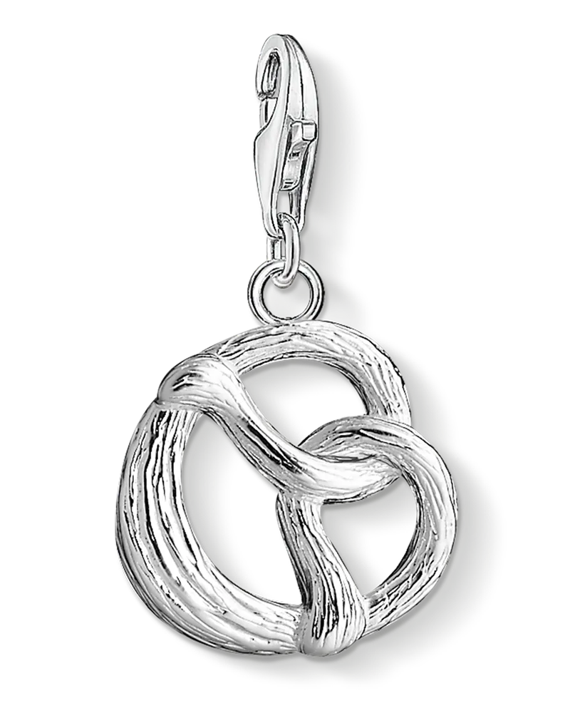 Thomas Sabo Damen Charm-Anhänger Brezel, Sterlingsilber, Charm Club Collection Silberfarben