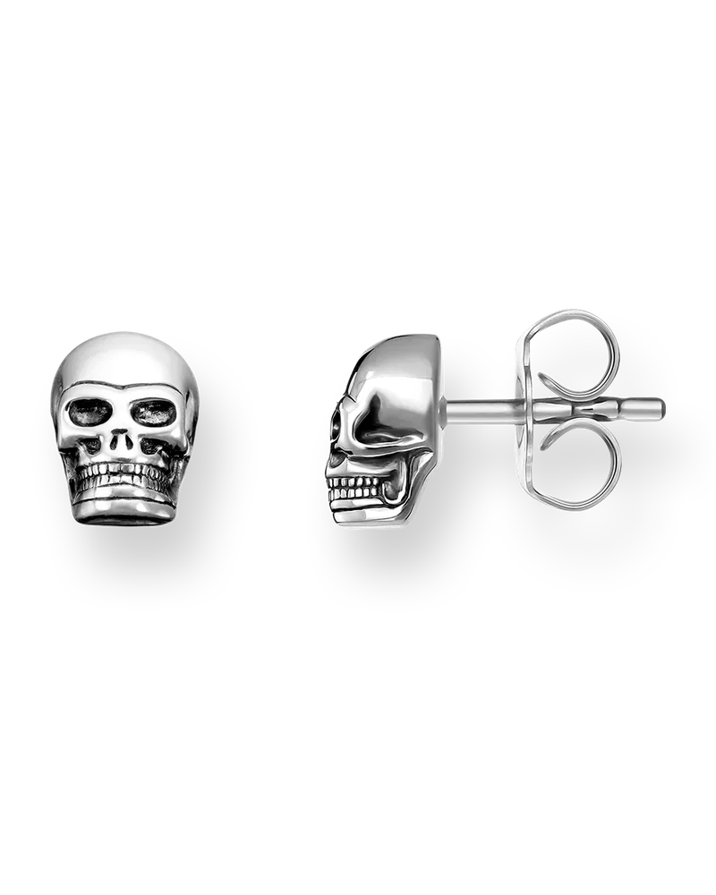 Thomas Sabo Ohrstecker Totenkopf Silberfarben