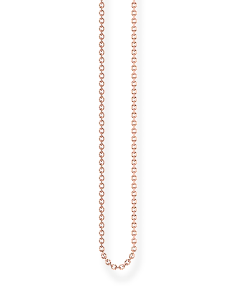 Thomas Sabo Damen Ankerkette Stärke 1 mm, Sterlingsilber Roségold vergoldet Roségoldfarben