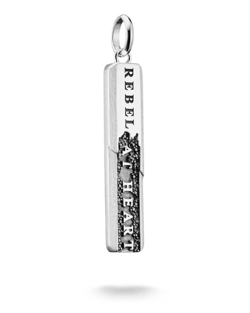 Thomas Sabo Herren Anhänger REBEL AT HEART Silber, Sterlingsilber Schwarz