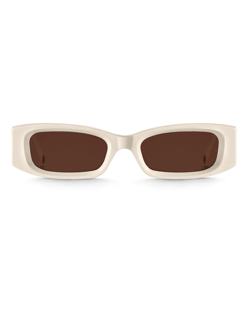 Thomas Sabo Damen Sonnenbrille Kim schmal rechteckig beige, Sterlingsilber Beige