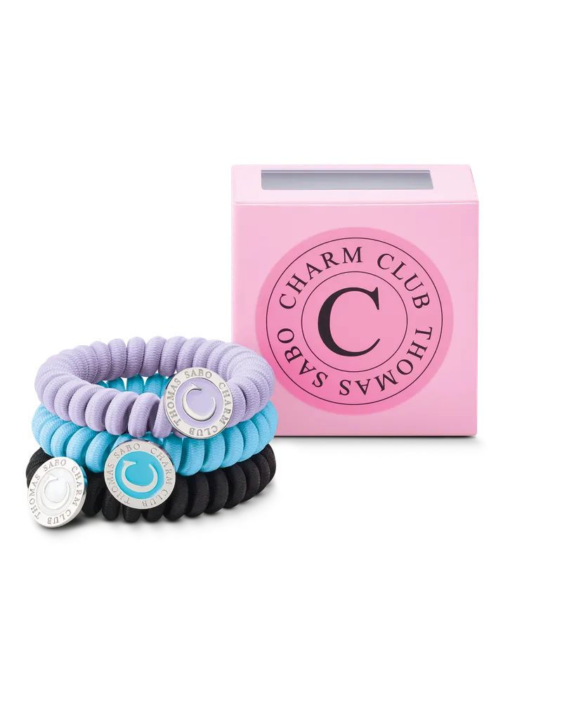 Thomas Sabo Herren Charm Club Haargummis Set, 306 Blau