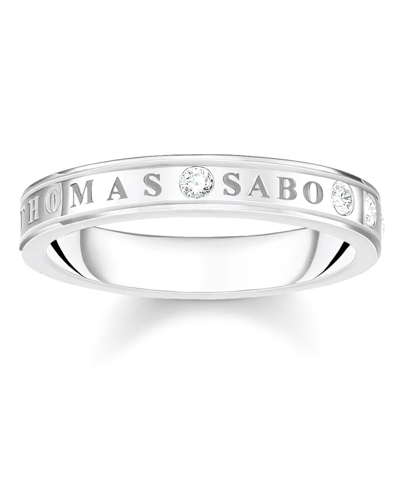 Thomas Sabo Ring mit weißen Steinen Silber Silberfarben