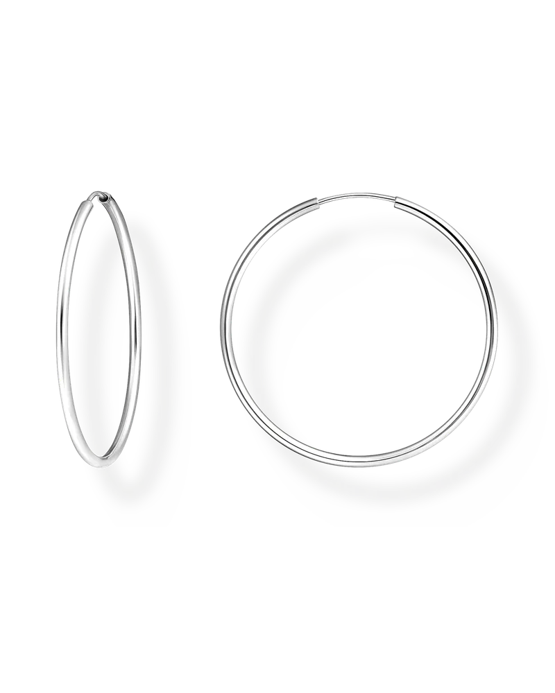 Thomas Sabo Damen Creolen mittelgroß Silber, Sterlingsilber Silberfarben