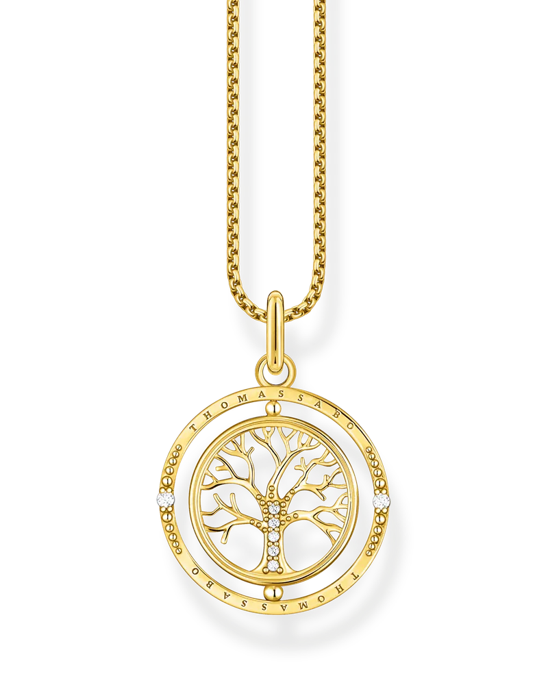 Thomas Sabo Damen Kette Tree of Love gold, Sterlingsilber Gelbgold vergoldet Gelbgoldfarben