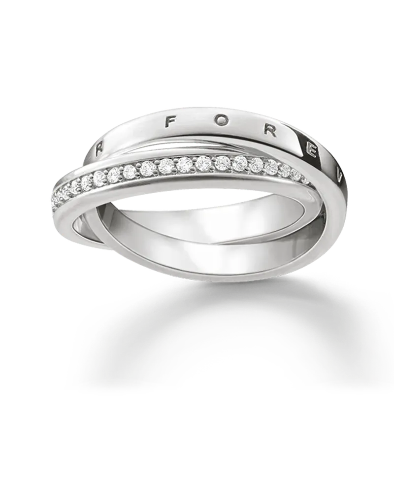 Thomas Sabo Damen Ring Together Forever, Sterlingsilber Silberfarben