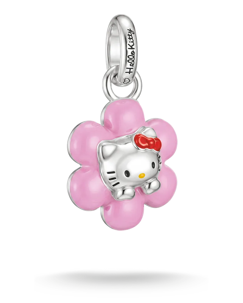 Thomas Sabo Damen Hello Kitty Charm pinke Blume – Connect, M06, Charm Club Collection Gelb