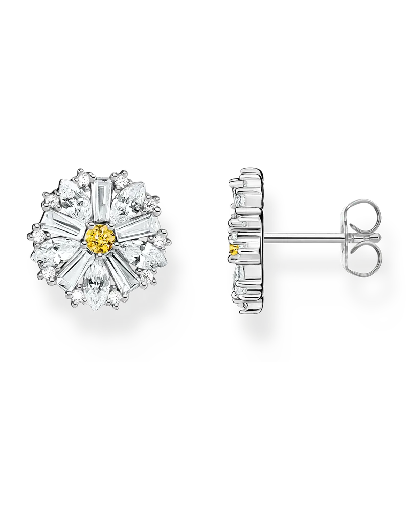 Thomas Sabo Damen Ohrstecker Blume Lovely Daisy groß Silber, Sterlingsilber Silberfarben