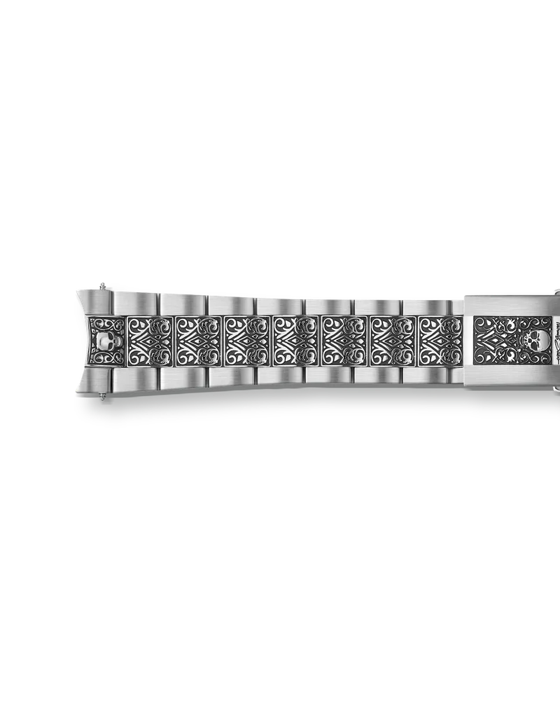 Thomas Sabo Herren Edelstahlarmband 22mm Silber/Schwarz, Edelstahl Schwarz