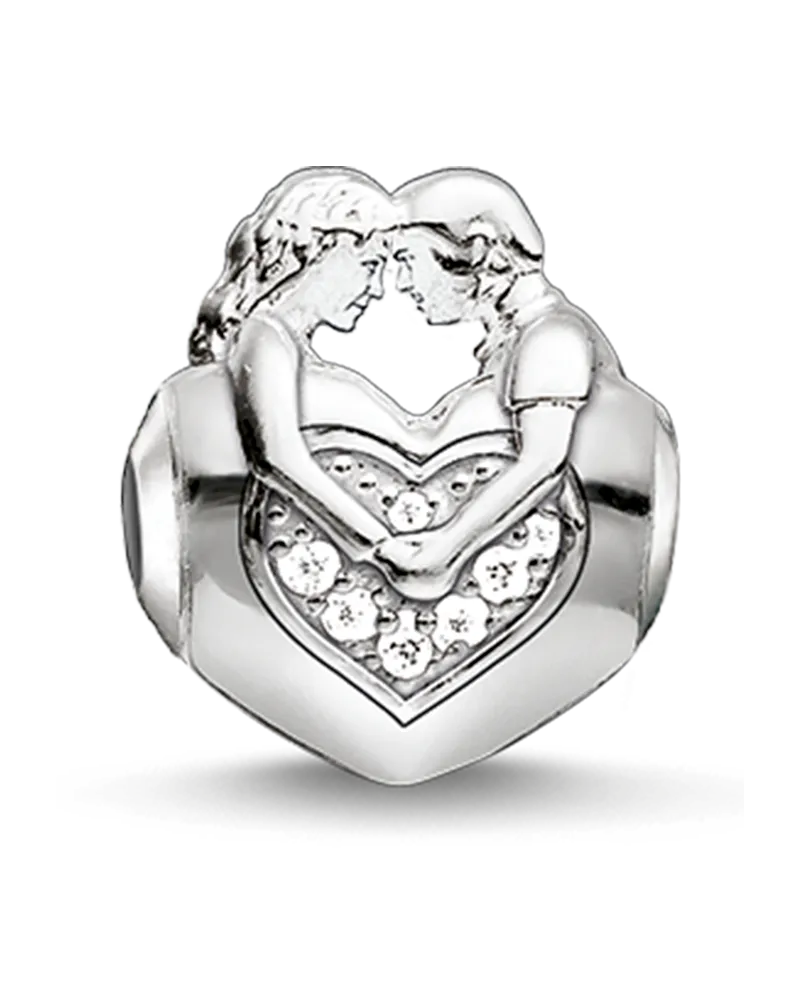Thomas Sabo Damen Bead Sweethearts, Sterlingsilber, Karma Beads Silberfarben