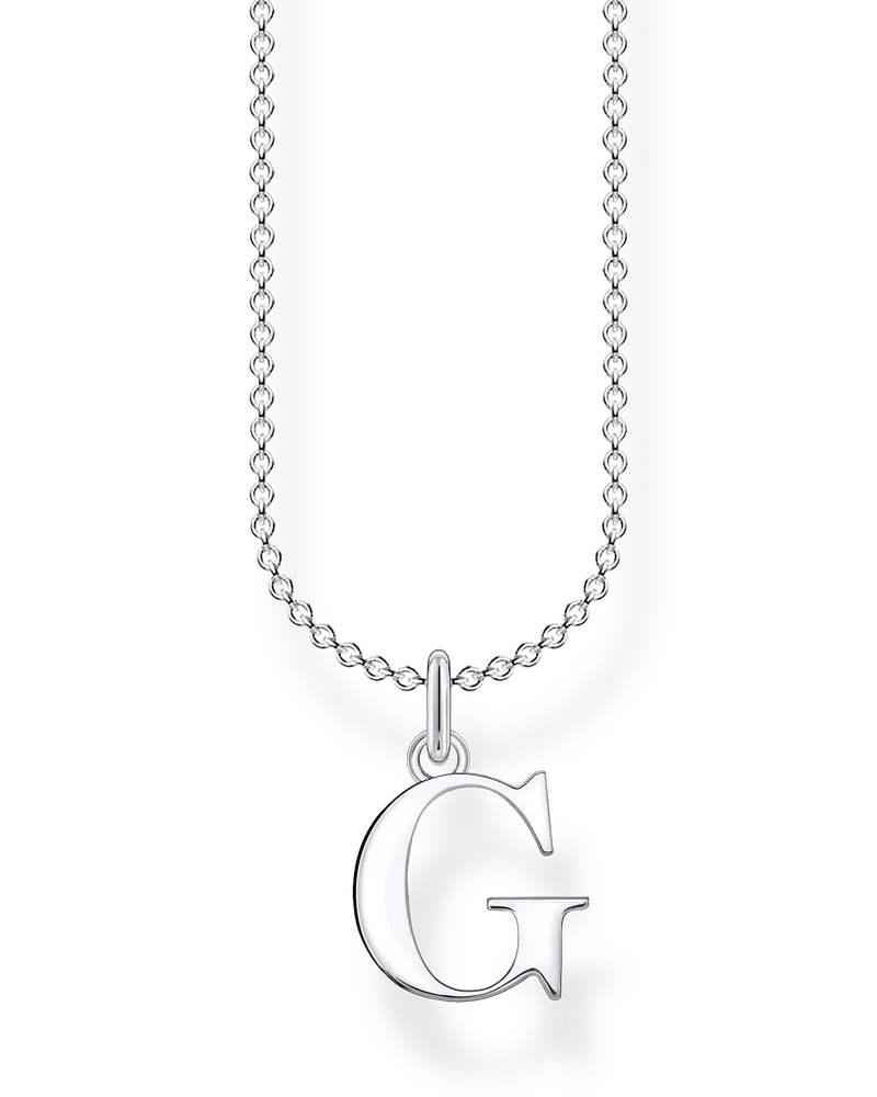 Thomas Sabo Damen Kette Buchstabe G, Sterlingsilber, Charming Collection Silberfarben