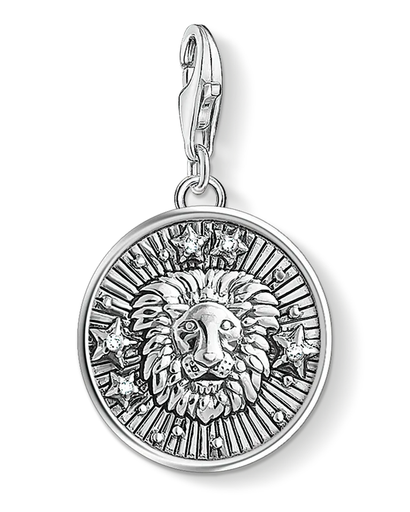 Thomas Sabo Herren Charm-Anhänger Sternzeichen Löwe, Sterlingsilber, Charm Club Collection Silberfarben