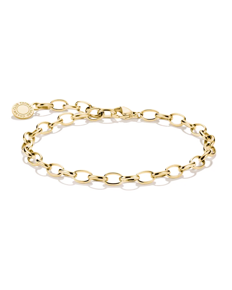 Thomas Sabo Charm-Armband – Original gelbgoldfarben X0163-S02-39-L18,5 Gelbgoldfarben