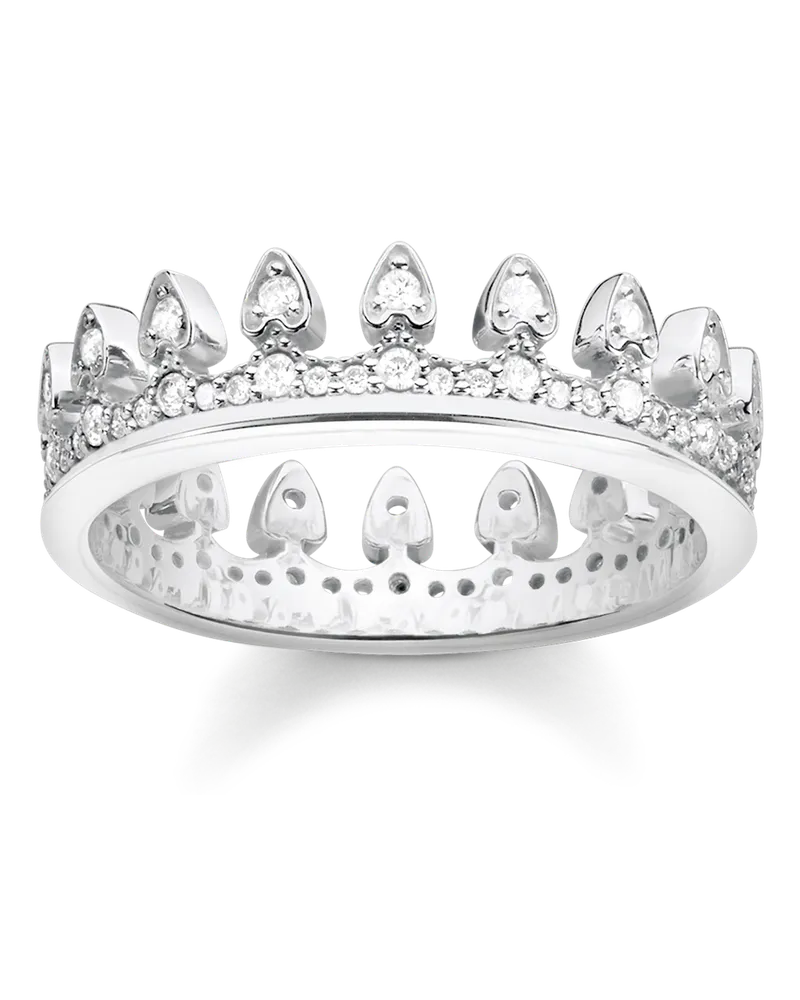Thomas Sabo Damen Ring Krone, Sterlingsilber Silberfarben