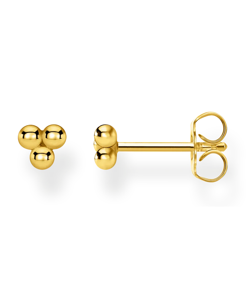 Thomas Sabo Damen Einzel Ohrstecker Kugeln gold, Sterlingsilber Gelbgold vergoldet, Charming Collection Gelbgoldfarben