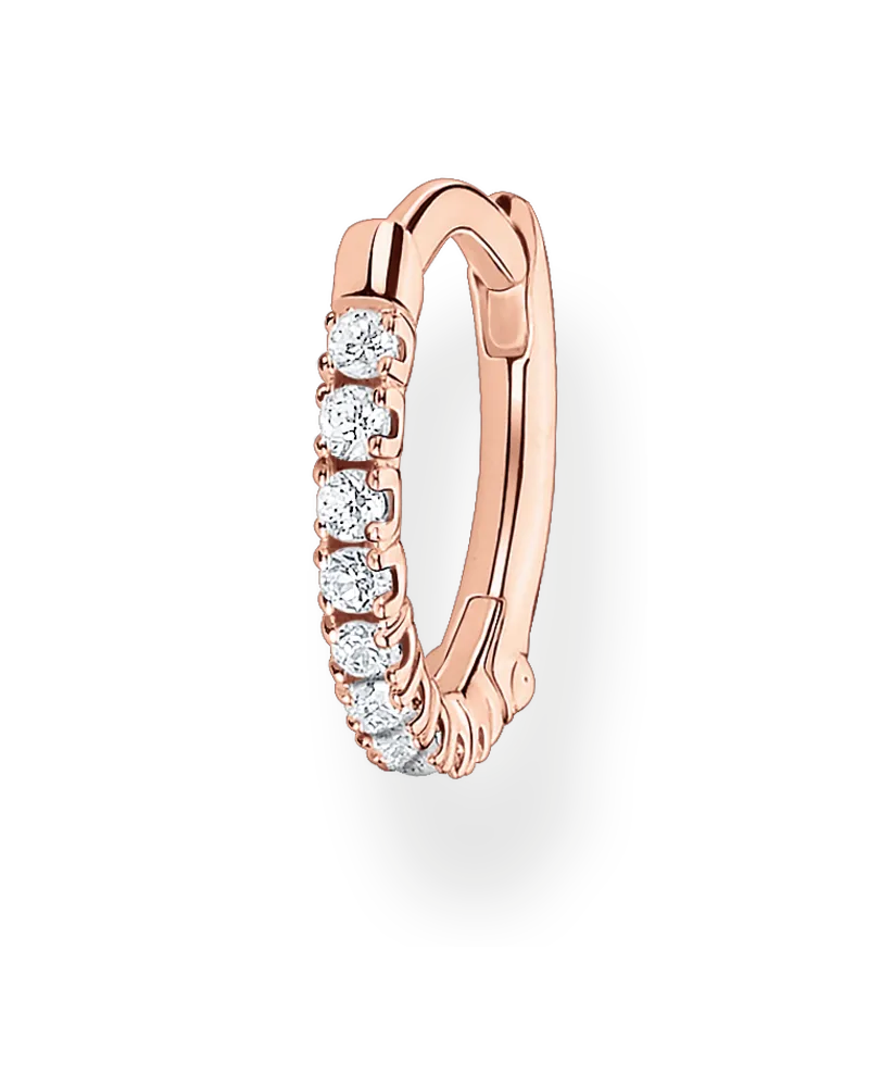 Thomas Sabo Einzel Creole weiße Steine roségold RoséGoldfarben
