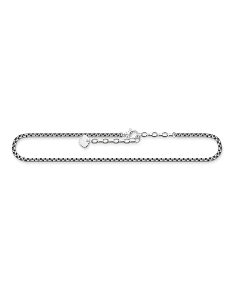 Thomas Sabo Damen Fußkette silber, Sterlingsilber geschwärzt Silberfarben