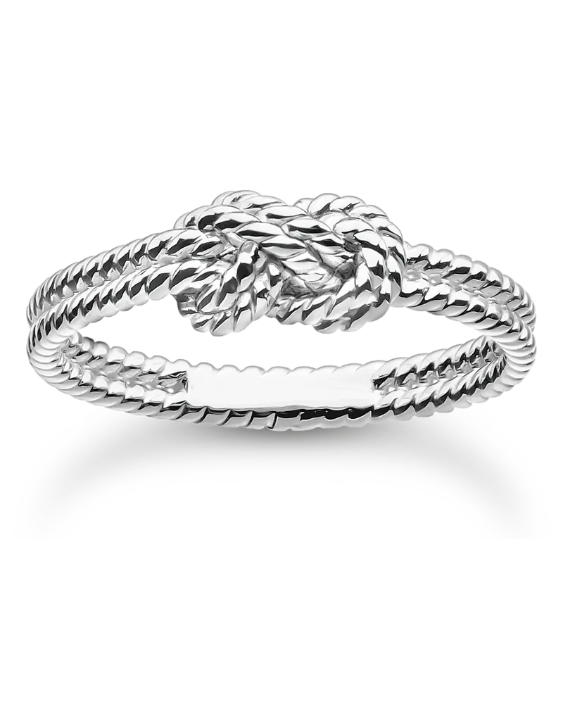 Thomas Sabo Damen Ring Seil mit Knoten silber, Sterlingsilber, Charming Collection Silberfarben