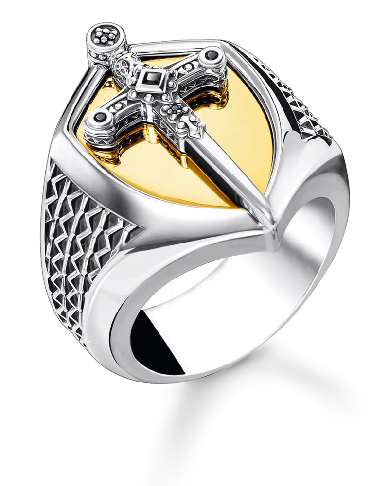 Thomas Sabo Herren Ring Schwert gold, Sterlingsilber Gelbgold vergoldet Gelbgoldfarben