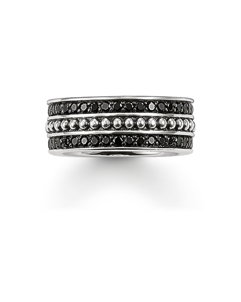 Thomas Sabo Herren Eternityring, Sterlingsilber Schwarz