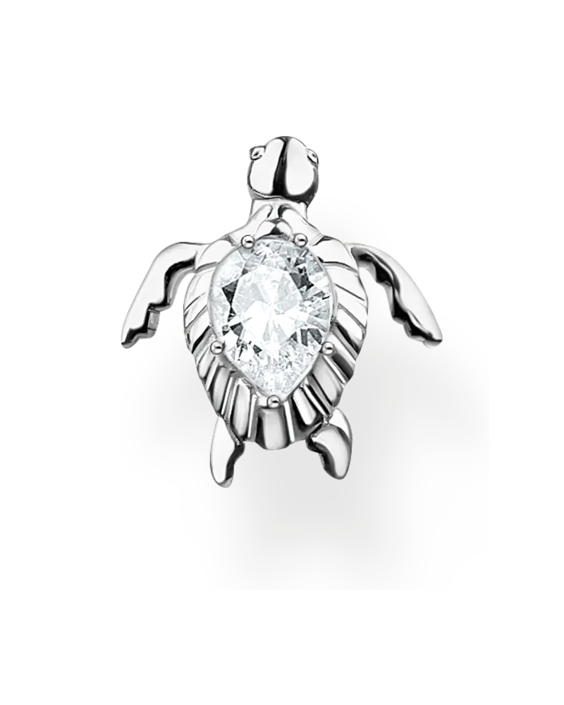 Thomas Sabo Damen Einzel Ohrstecker Schildkröte silber, Sterlingsilber, Charming Collection Silberfarben