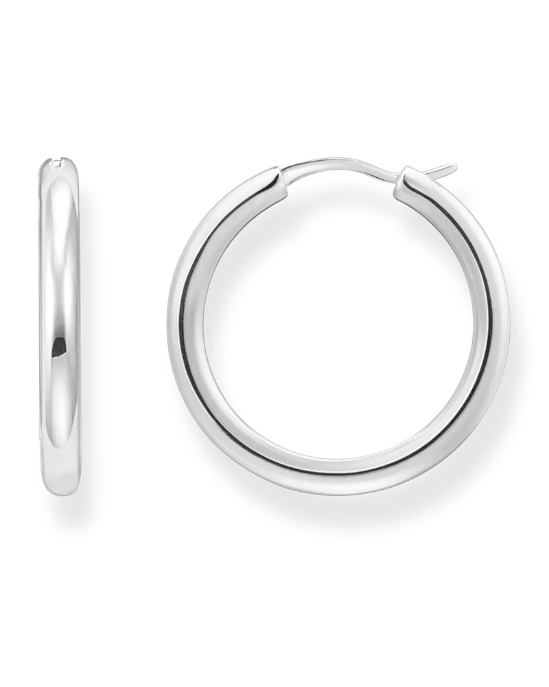 Thomas Sabo Damen Creolen mit klassisch-elegantem Design Silber, Sterlingsilber Silberfarben