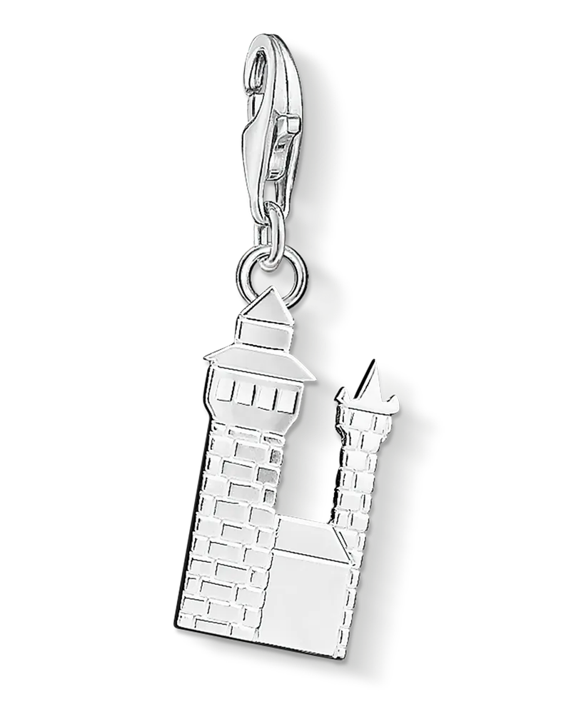 Thomas Sabo Damen Charm-Anhänger Nürnberger Burg, Sterlingsilber, Charm Club Collection Silberfarben